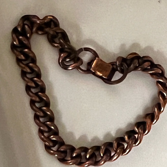 Vintage Men’s Cuban Link Solid Copper Bracelet - Picture 1 of 7